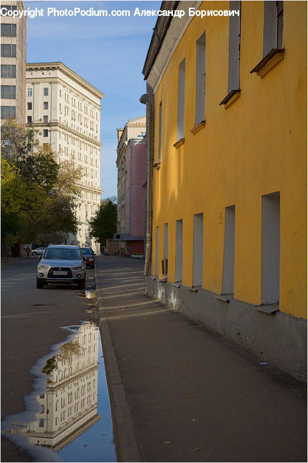 Automobile, Car, Vehicle, Apartment Building, Building, High Rise, Housing