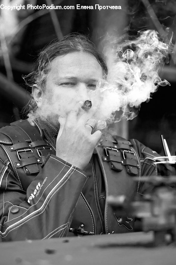 People, Person, Human, Torso, Smoke, Portrait
