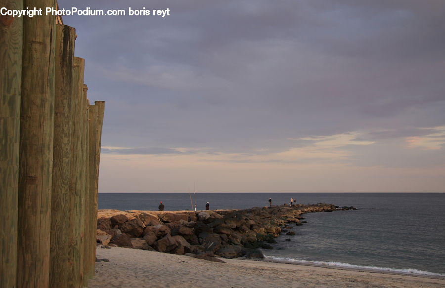 Coast, Outdoors, Sea, Water, Cliff, Bunker, Beach