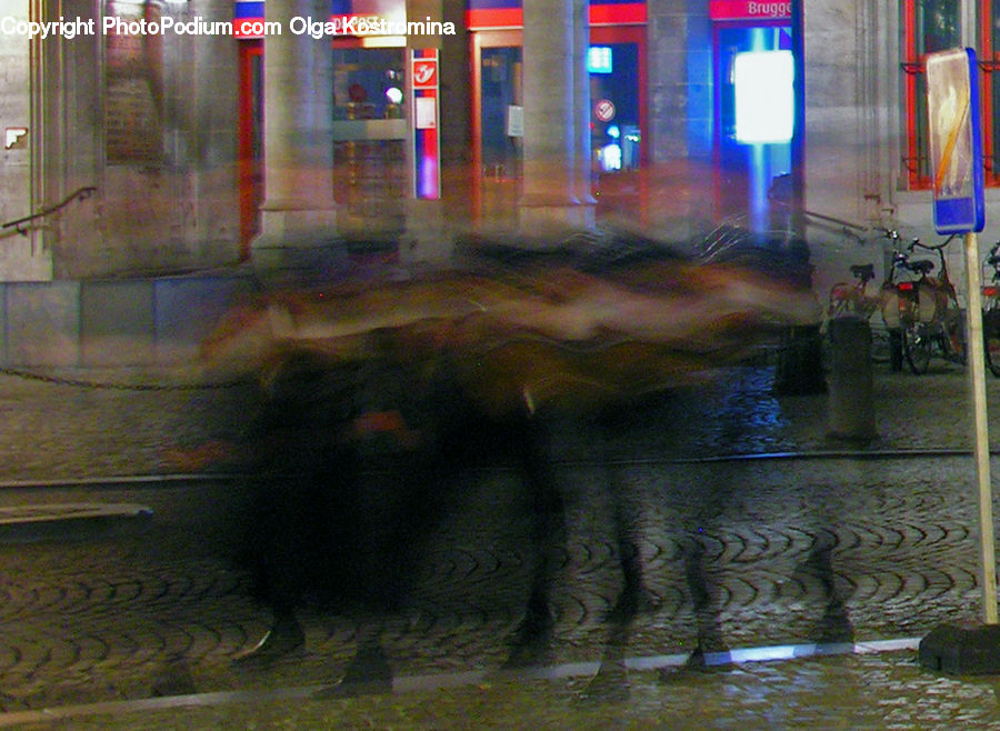 Bicycle, Bike, Vehicle, Lighting, Pavement, Subway, Train