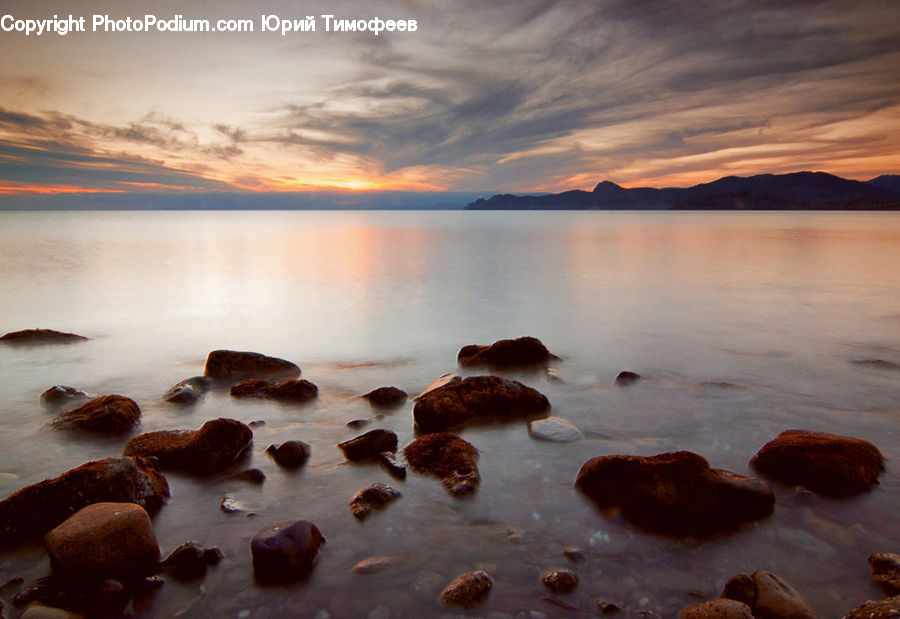 Pebble, Dawn, Dusk, Sky, Sunrise, Sunset, Chocolate