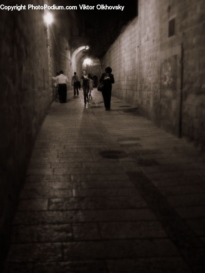 Alley, Alleyway, Road, Street, Town, Tunnel, Cobblestone