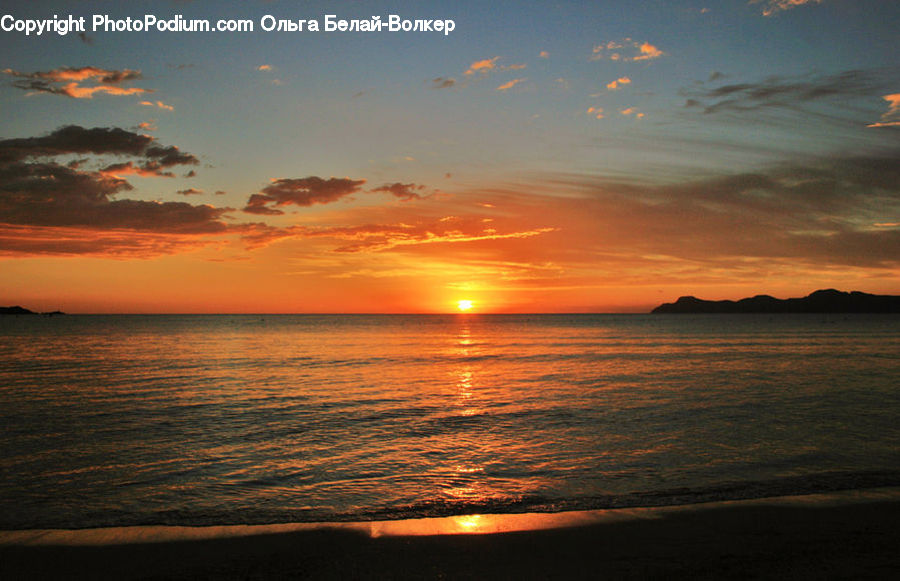 Dawn, Dusk, Red Sky, Sky, Sunrise, Sunset, Sun