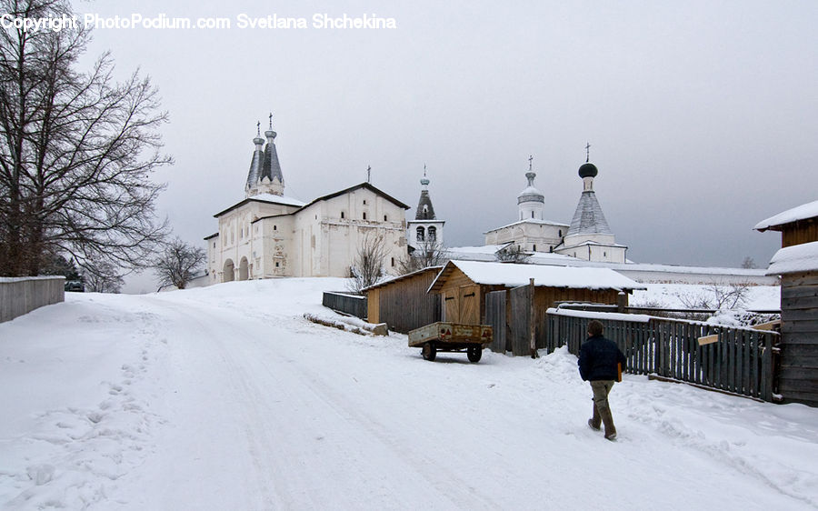 Architecture, Church, Worship, Ice, Outdoors, Snow, Housing