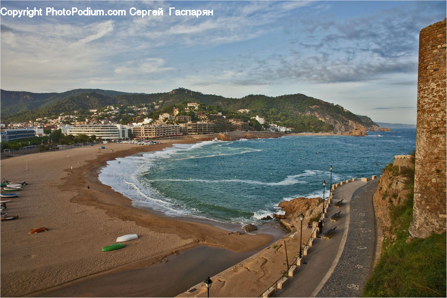 Coast, Outdoors, Sea, Water, Beach, Aerial View, Promontory