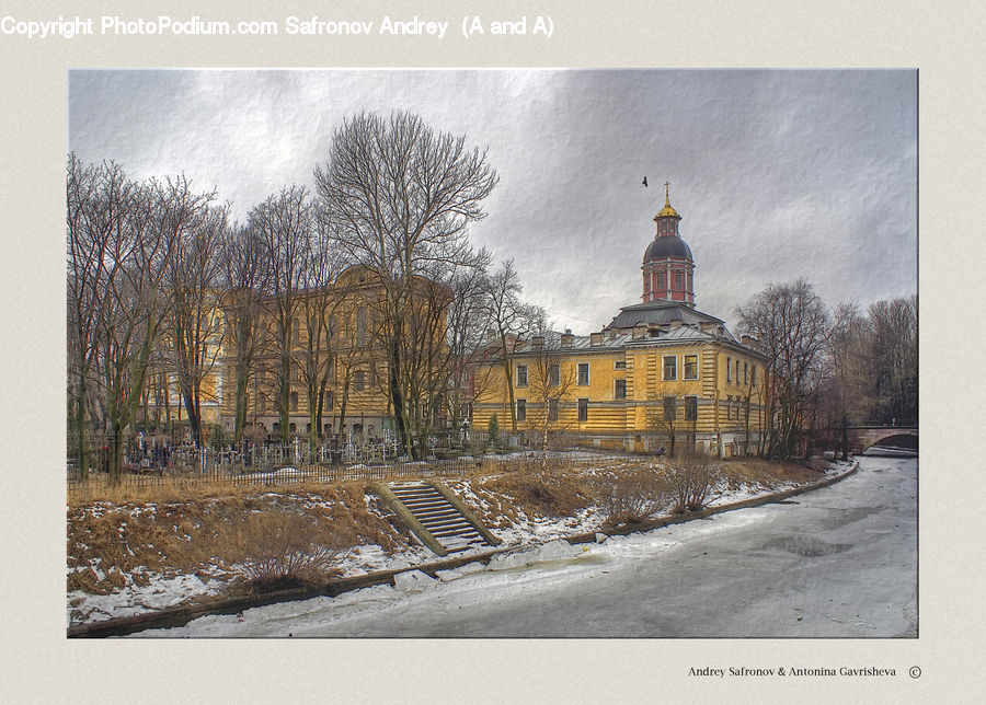 Blizzard, Outdoors, Snow, Weather, Winter, Architecture, Castle