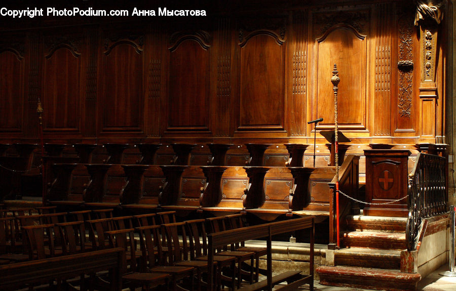 Chair, Furniture, Bench, Wood, Brewery, Factory, Architecture