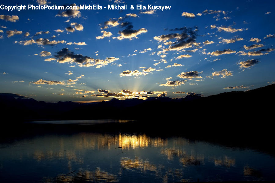 Dawn, Dusk, Red Sky, Sky, Sunrise, Sunset, Azure Sky