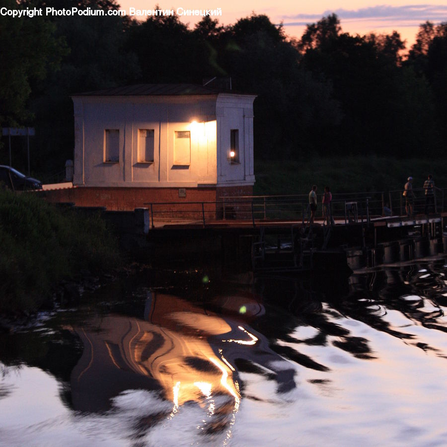 Deck, Housing, Porch, Building, Cottage, Animal, Canine
