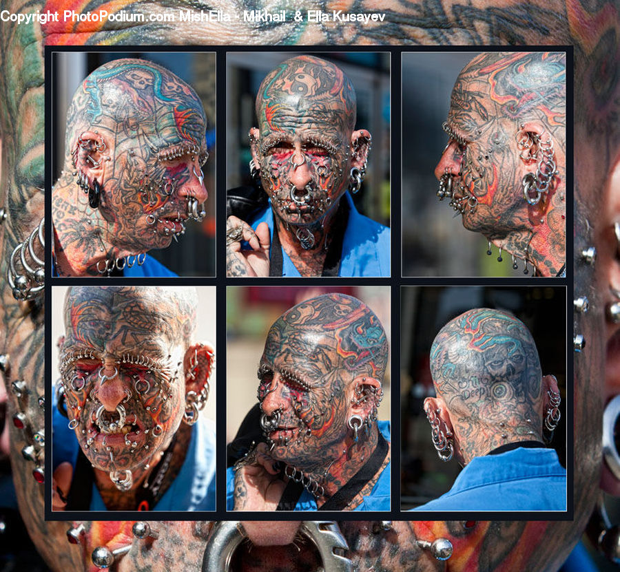 People, Person, Human, Tattoo, Collage, Poster, Face