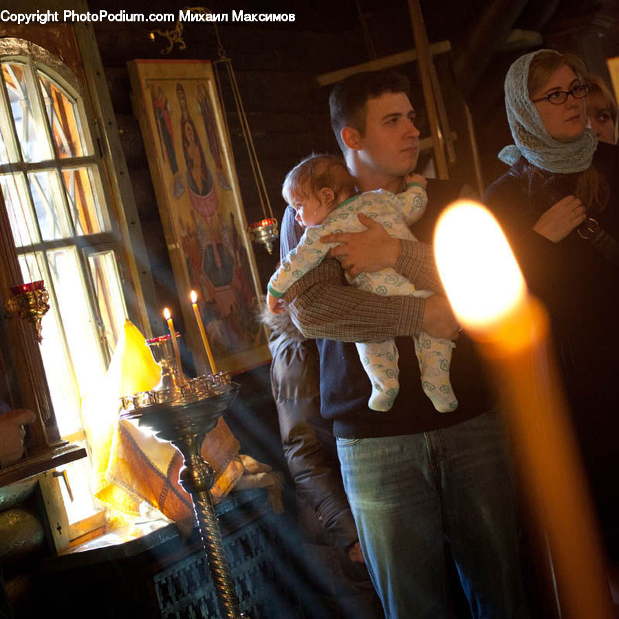 People, Person, Human, Clothing, Scarf, Candle, Fire