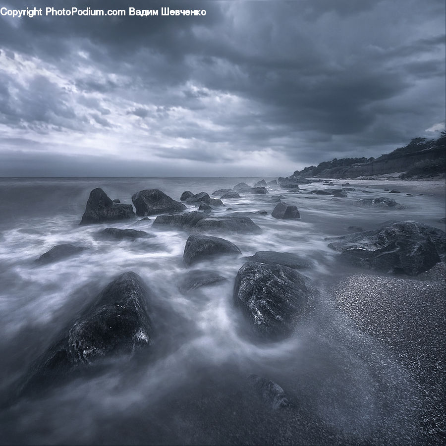 Ocean, Outdoors, Sea, Water, Sea Waves, Coast, Storm