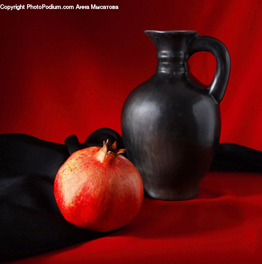 Jug, Pitcher, Fruit, Pomegranate