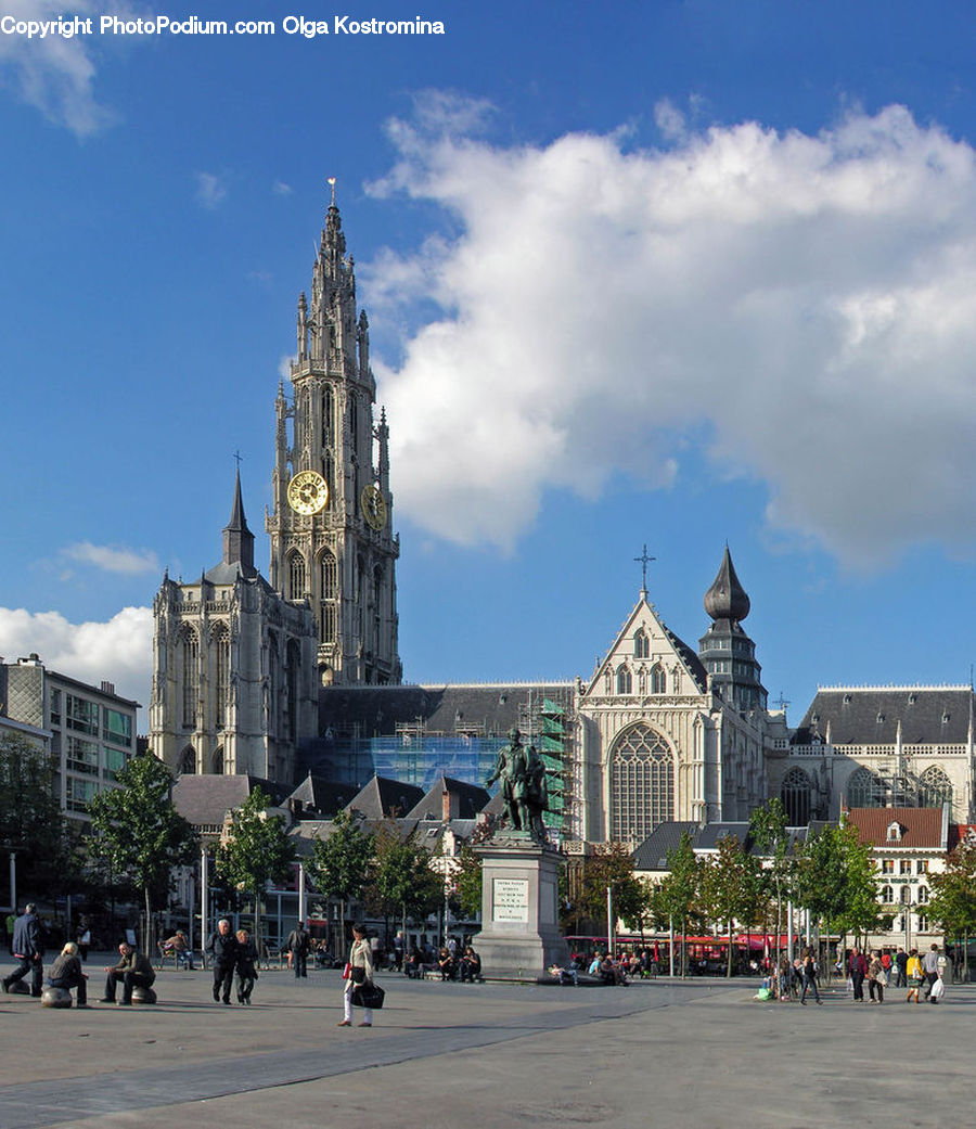 Architecture, Downtown, Plaza, Town Square, Bell Tower, Clock Tower, Tower