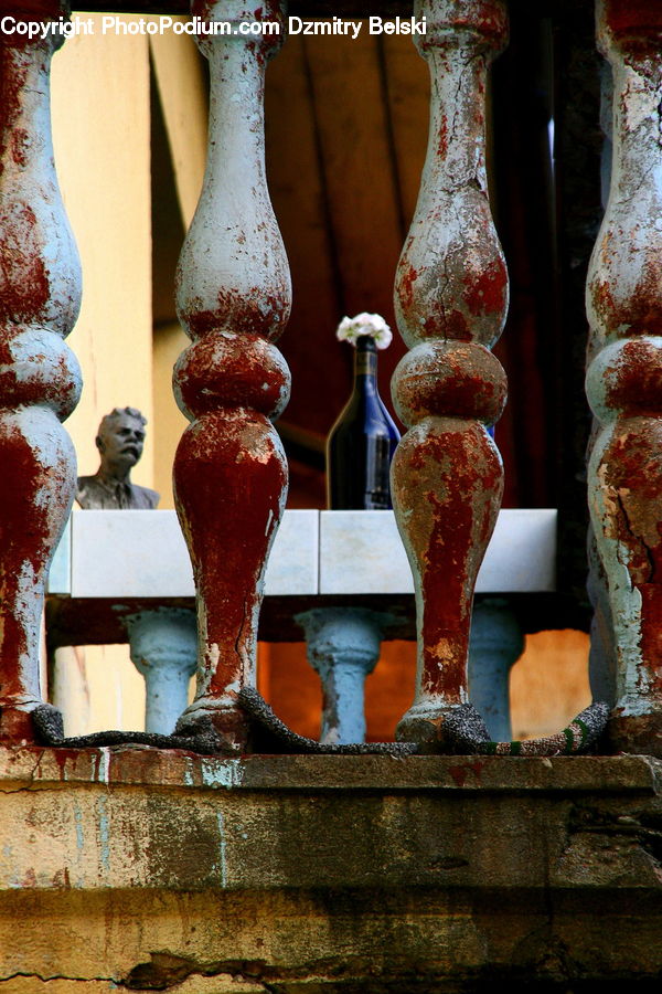 Glass, Goblet, Banister, Handrail, Art, Sculpture, Statue