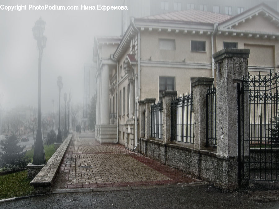 Building, Downtown, Town, Alley, Alleyway, Road, Street