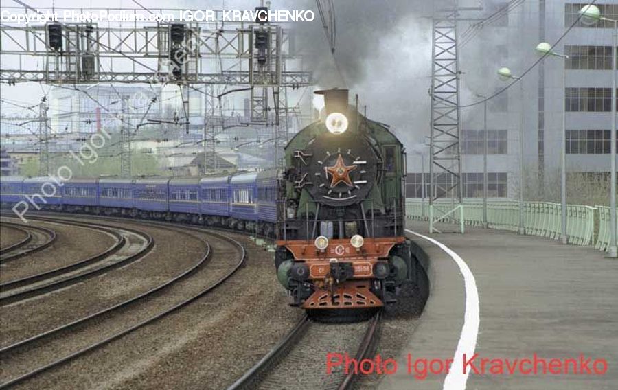 Train, Vehicle, Road