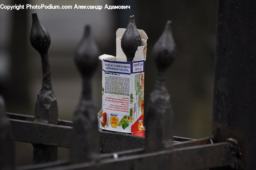 Bottle, Railing, Art, Sculpture, Statue, Beverage, Drink