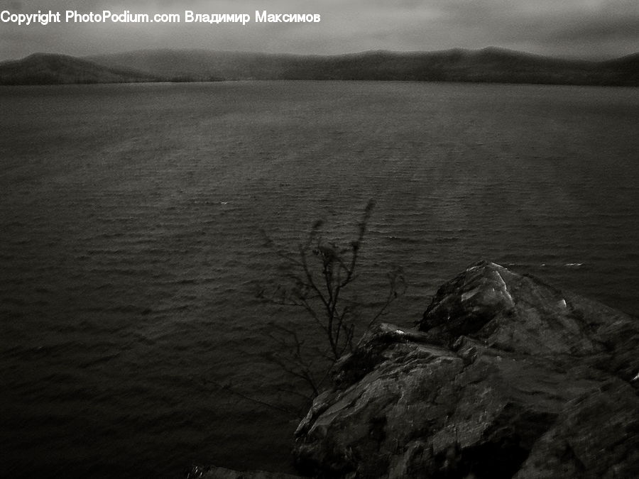 Rock, Outdoors, Countryside, Coast, Sea, Water, River