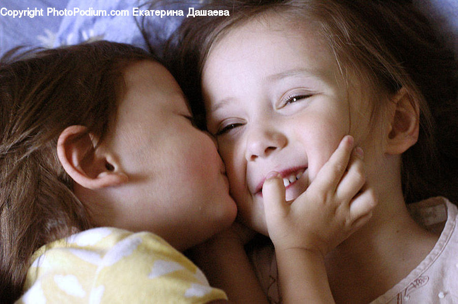 People, Person, Human, Ear, Hug, Kiss, Female