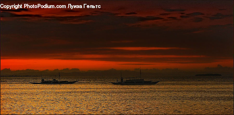 Dawn, Dusk, Red Sky, Sky, Sunrise, Sunset, Beach