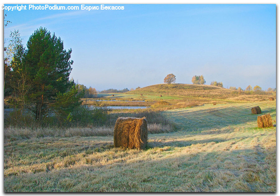 Countryside, Hay, Straw, Field, Grass, Grassland, Land