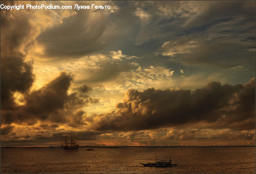 Azure Sky, Cloud, Outdoors, Sky, Cumulus, Sea, Water
