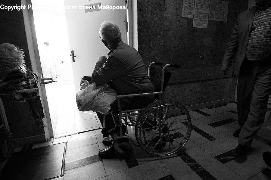 People, Person, Human, Wheelchair, Footwear, Shoe, Plant
