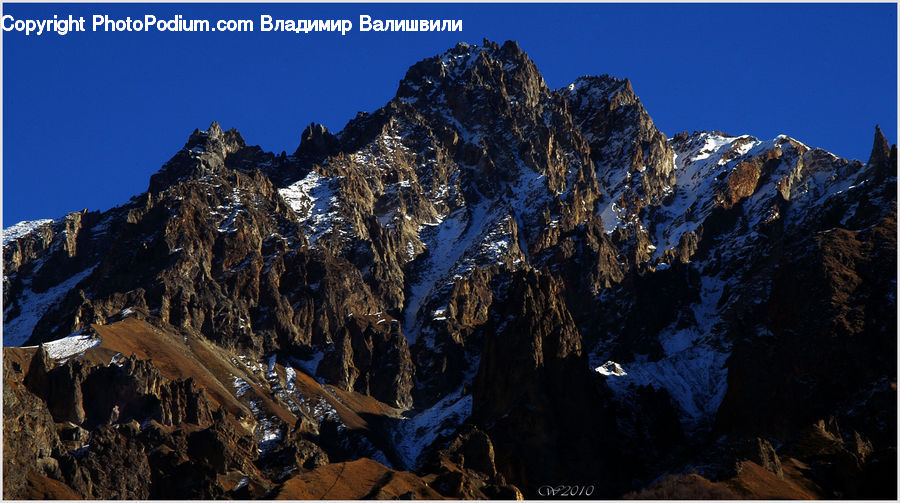 Crest, Mountain, Outdoors, Peak, Alps, Mountain Range, Rock