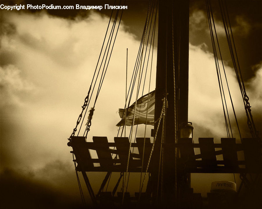 Constriction Crane, Chair, Furniture, Building, Housing, Dock, Landing