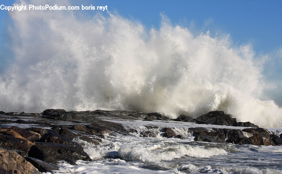 Eruption, Geyser, Outdoors, Water, Sea, Sea Waves, Coast
