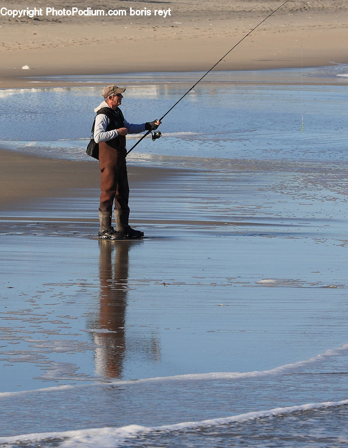 People, Person, Human, Fishing, Angler, Beach, Coast
