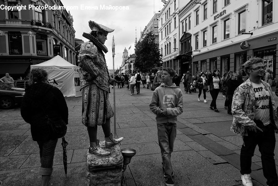 Human, People, Person, Umbrella, City, Downtown, Urban