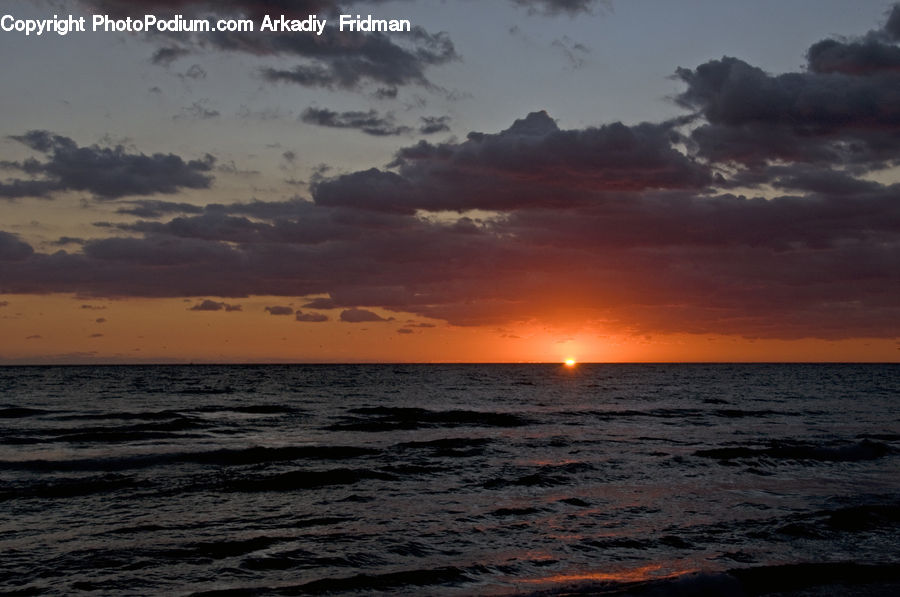 Dusk, Outdoors, Sky, Sunlight, Sunrise, Sunset, Ocean