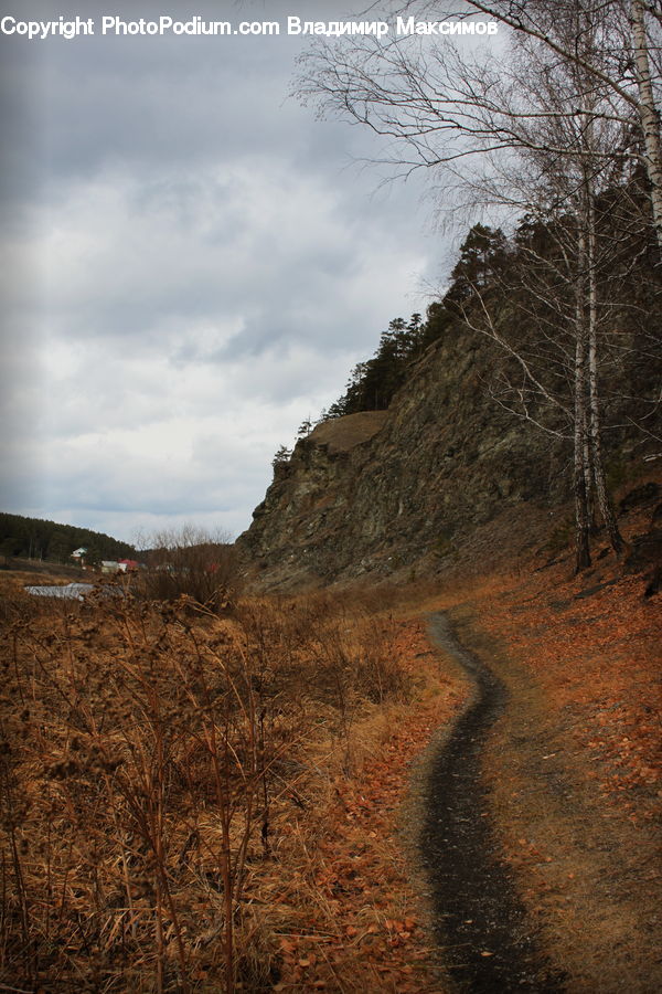 Dirt Road, Gravel, Road, Grassland, Mound, Landscape, Nature