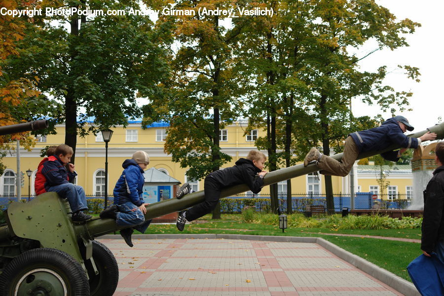 People, Person, Human, Seesaw, Bench, Clothing, Denim