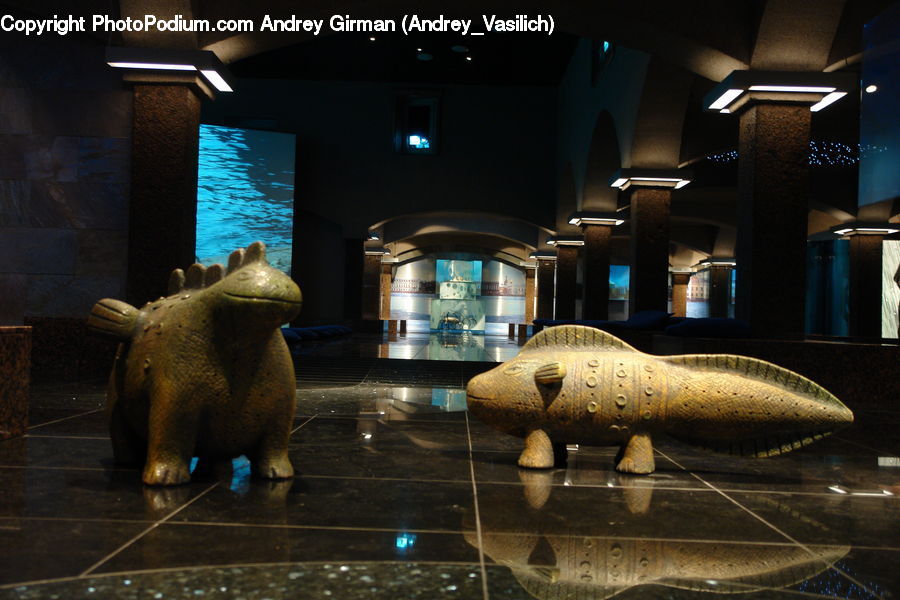 Aquarium, Aquatic, Sea Life, Water, Indoors, Lobby, Reception