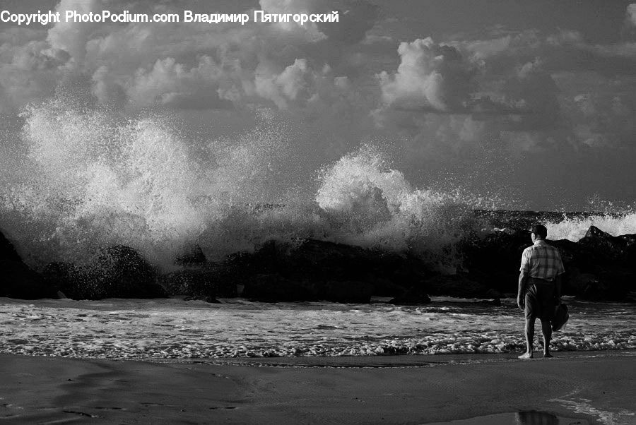 Outdoors, Sea, Sea Waves, Water, Human, Man, Person