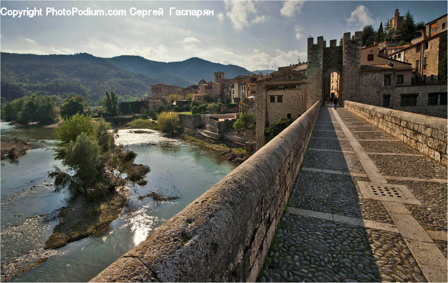 Castle, Ditch, Fort, Moat, Alley, Alleyway, Road