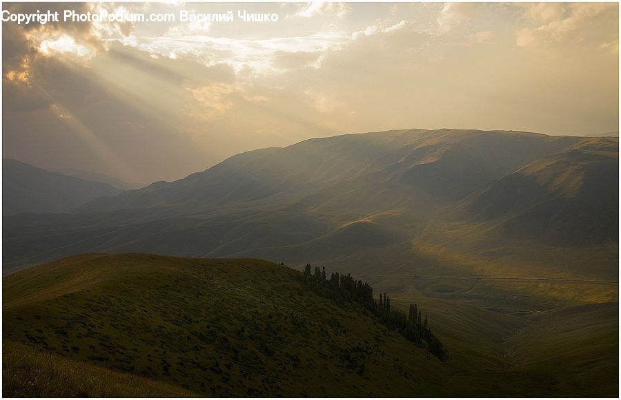 Mountain, Mountain Range, Outdoors, Field, Grass, Grassland, Land