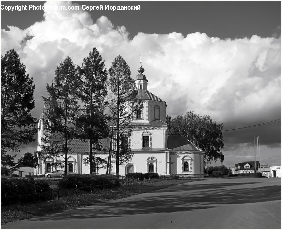 Cloud, Cumulus, Sky, Downtown, Neighborhood, Town, Building
