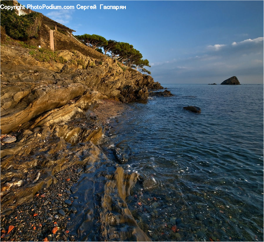 Coast, Outdoors, Sea, Water, Promontory, Cliff, Land