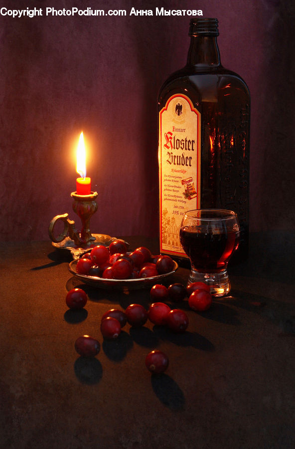 Glass, Goblet, Apple, Fruit, Alcohol, Beverage, Liquor