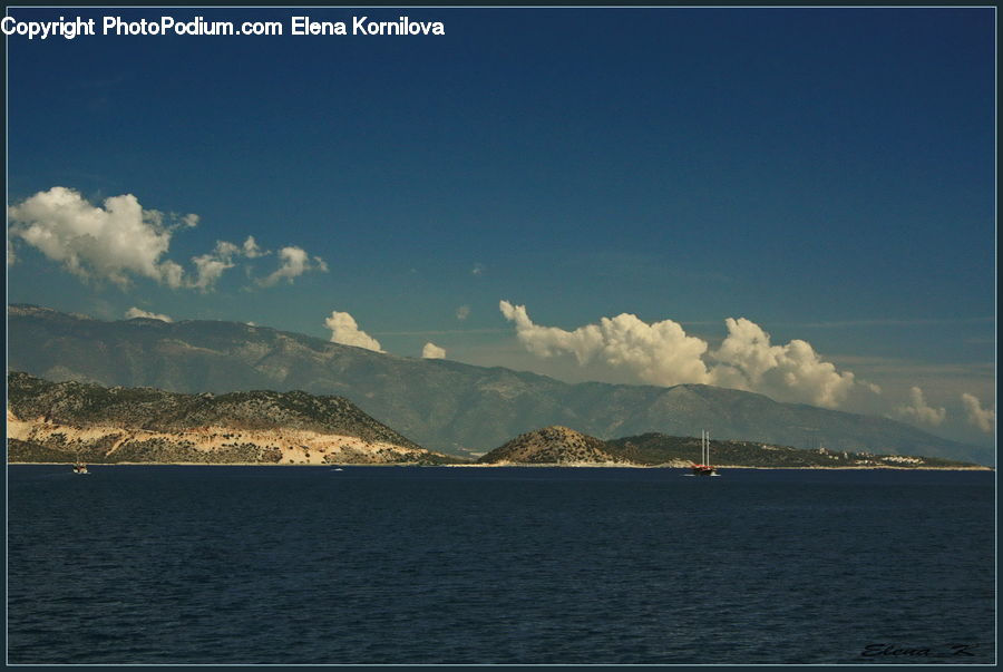 Cloud, Cumulus, Sky, Azure Sky, Outdoors, Coast, Sea