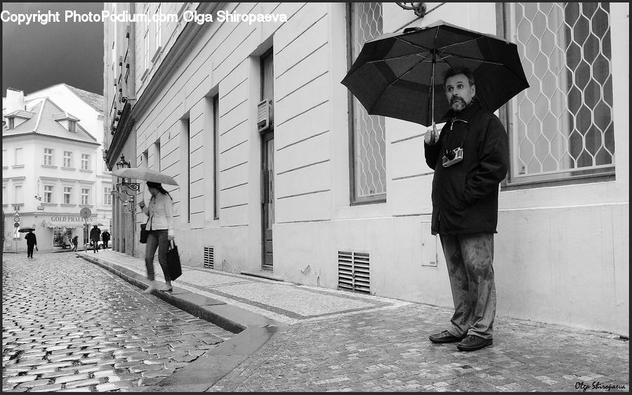 Human, People, Person, Umbrella, Alley, Alleyway, Road