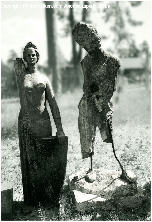 Art, Sculpture, Statue, Outdoors, Sand, Soil, Person