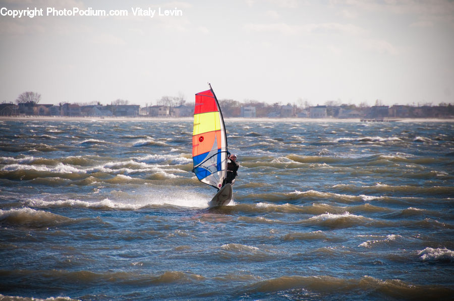 Boat, Dinghy, Outdoors, Sea, Sea Waves, Sport, Surfing