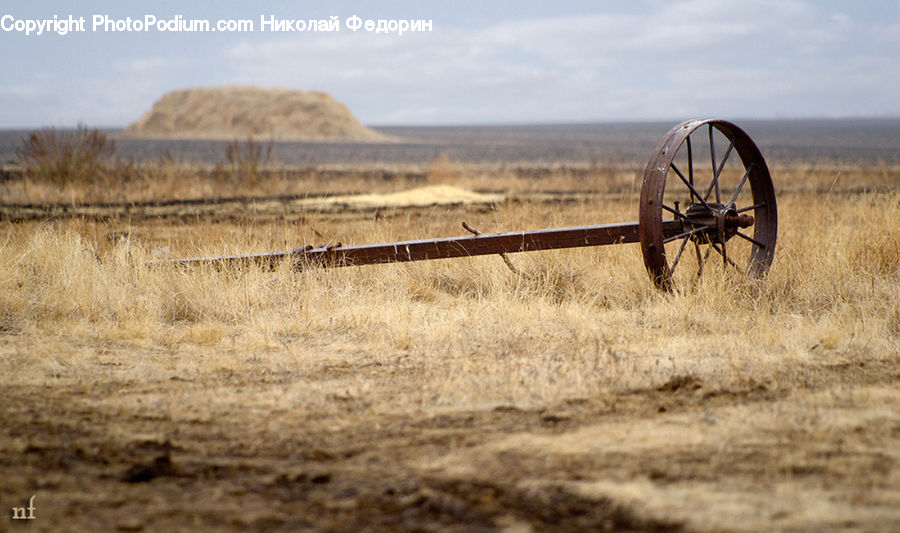 Cannon, Weaponry, Field, Grass, Grassland, Land, Outdoors