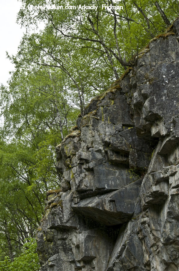 Cliff, Outdoors, Rock, Building, Hut, Log Cabin, Shack