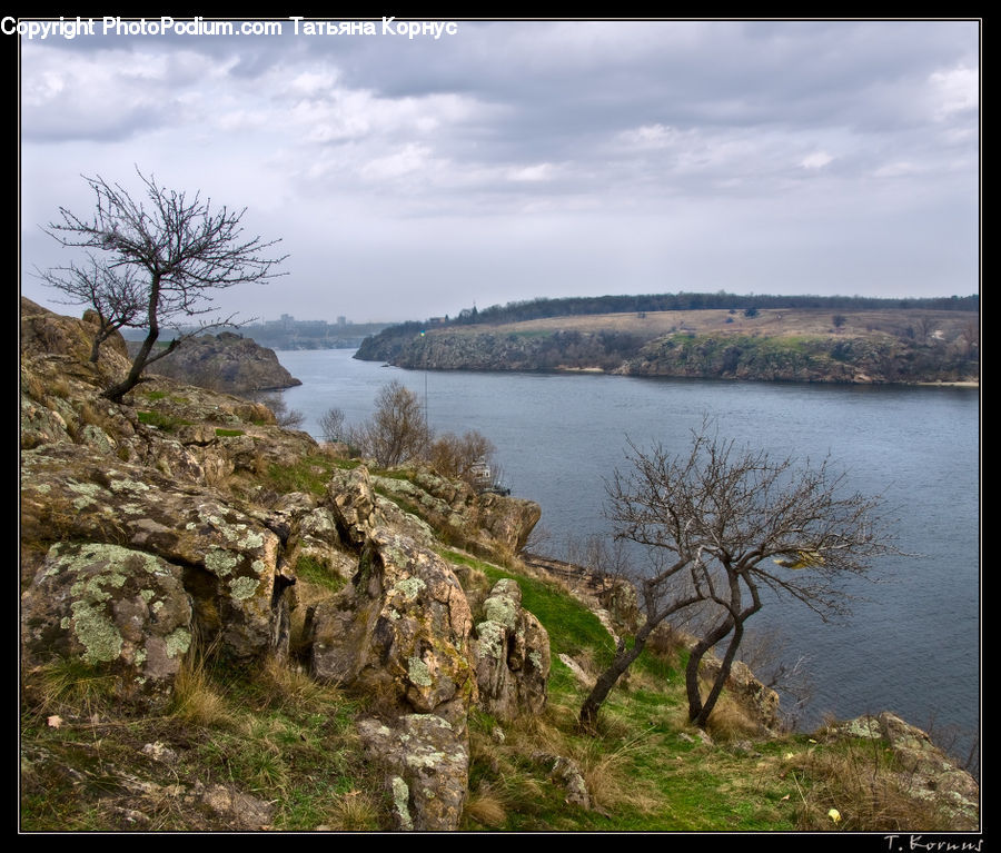 Rock, Lake, Outdoors, Water, Coast, Sea, Promontory